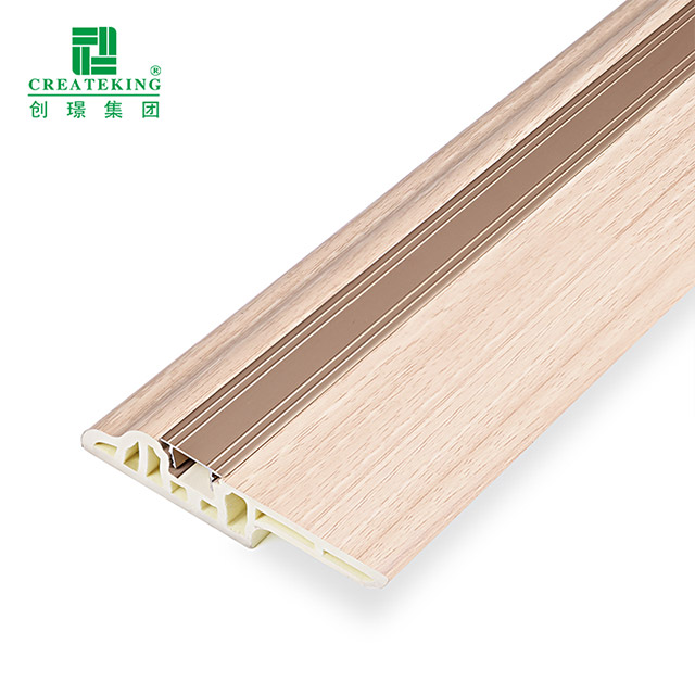 plinthe cachée de clou de langue d'agneaux de PVC de 75*15mm