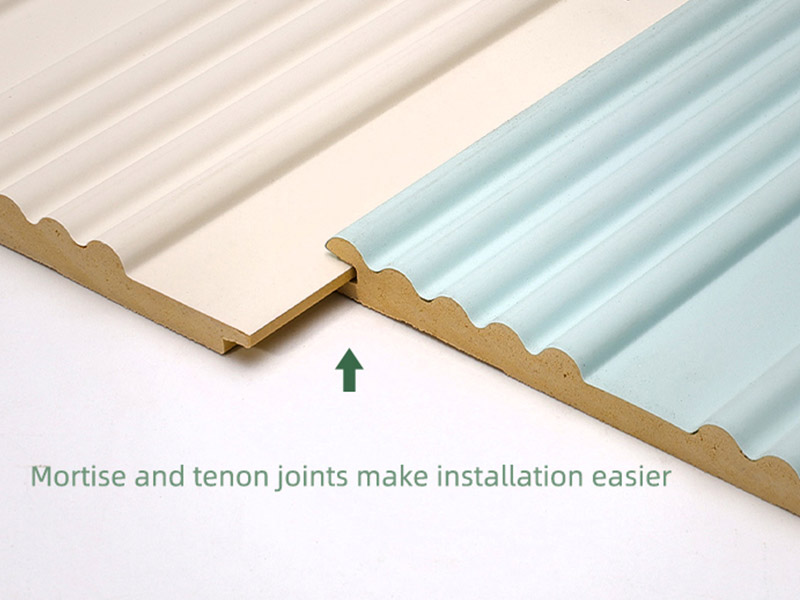 Panneau mural cannel&eacute; solide incurv&eacute; de 164 * 7,8 mm