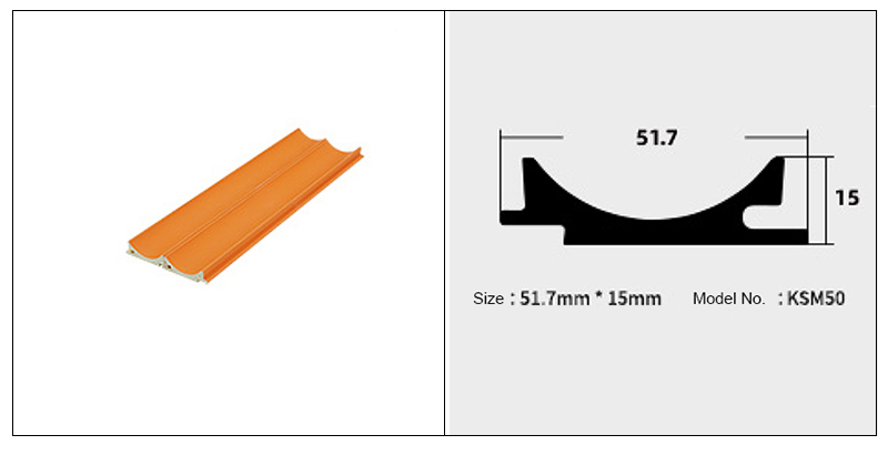 Panneaux muraux cannel&eacute;s en PVC &agrave; arc int&eacute;rieur de 51,7*15 mm