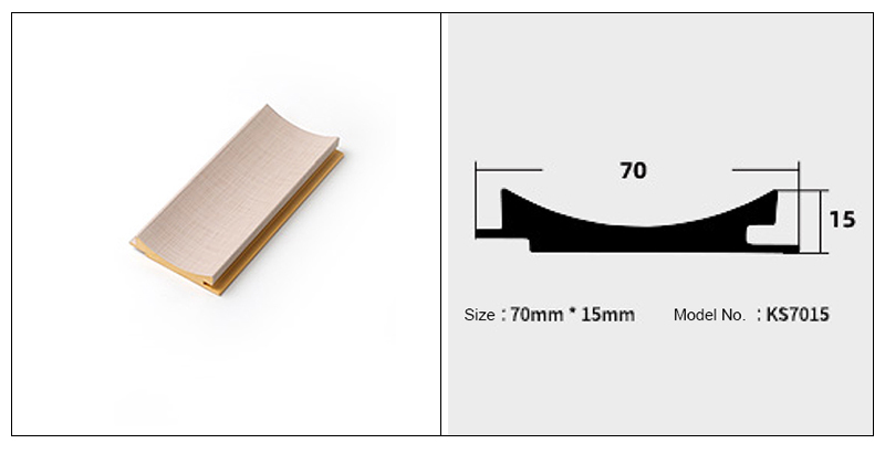 Panneau mural cannel&eacute; &agrave; arc int&eacute;rieur de 70 * 15 mm
