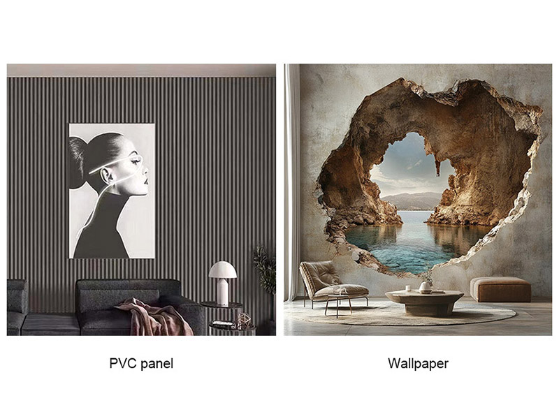 Quel est le meilleur, un panneau PVC ou un papier peint ?