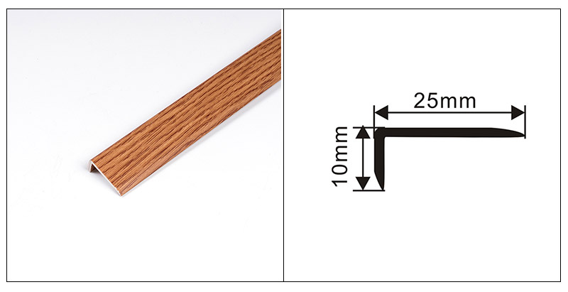 Bandes de bord de rev&ecirc;tement de sol stratifi&eacute; en forme de L en PVC 24*10 mm