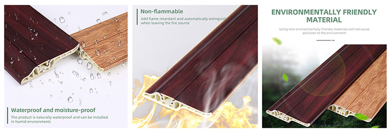 Plinthe en langue d'agneau en PVC 68*17 mm