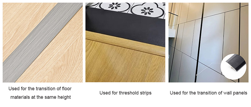 Bandes de bord de sol en PVC en forme de T