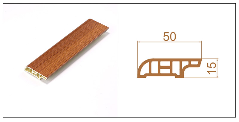 Plinthes SPC &agrave; grain de bois 50*15 mm
