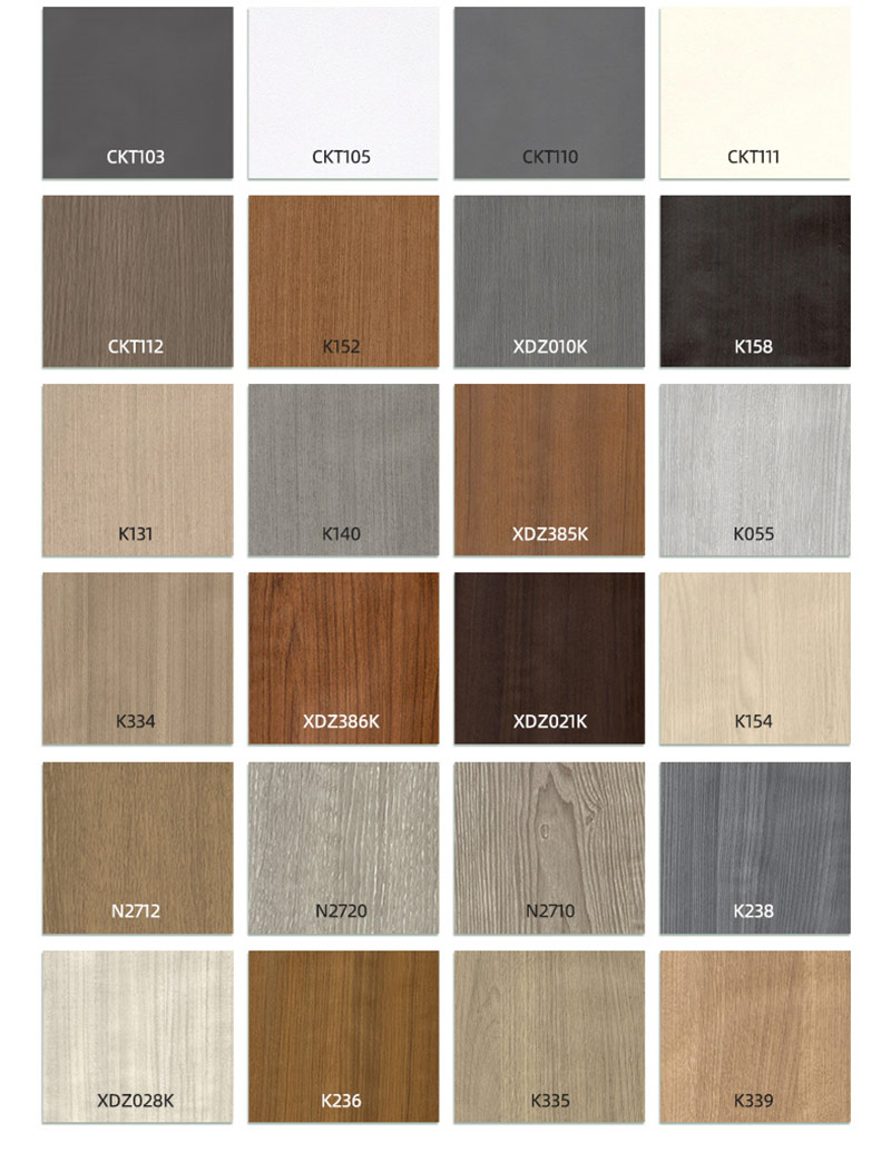 Options de couleur des plinthes en PVC