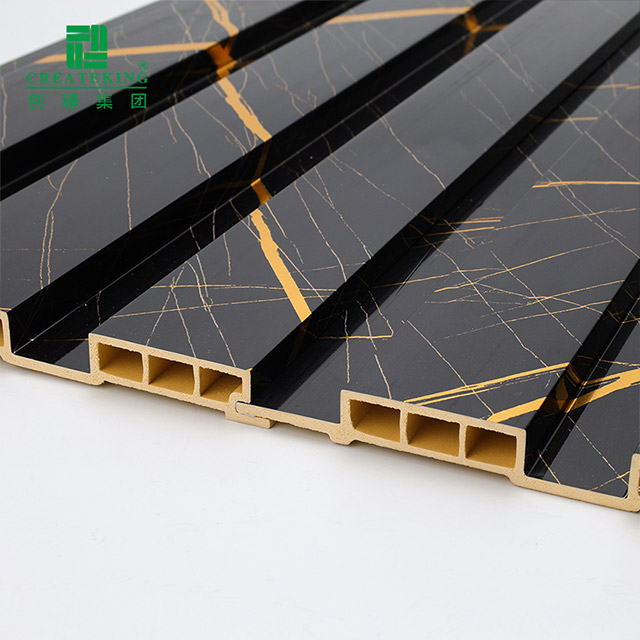 Panneaux muraux cannelés creux en PVC 204*17mm