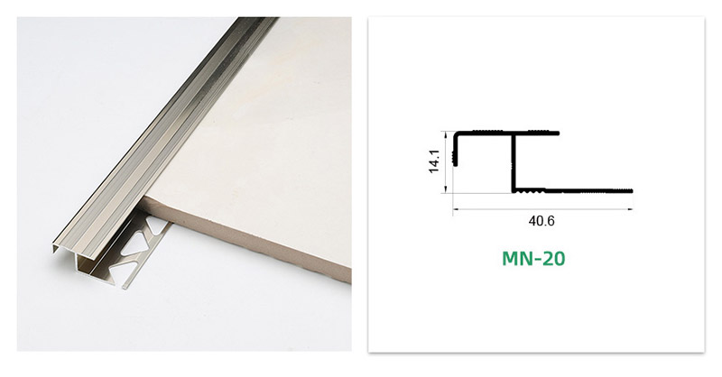 Profils de nez de marche en aluminium