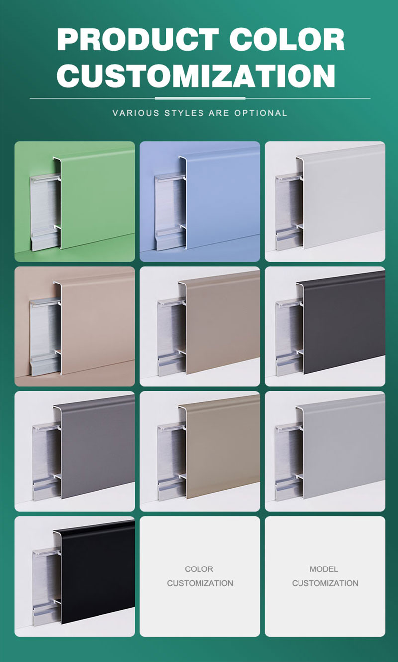 plinthe en m&eacute;tal de 50*9mm