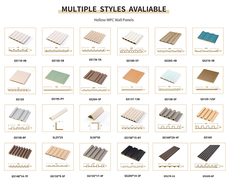 Panneau mural creux WPC