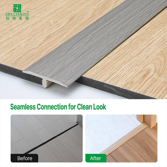Bande de transition de sol en forme de T en PVC 40*7,5 mm