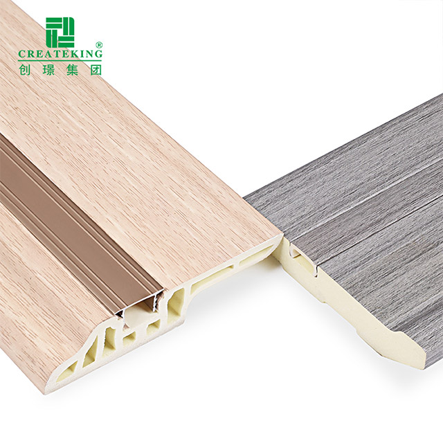 plinthe cachée de clou de langue d'agneaux de PVC de 75*15mm