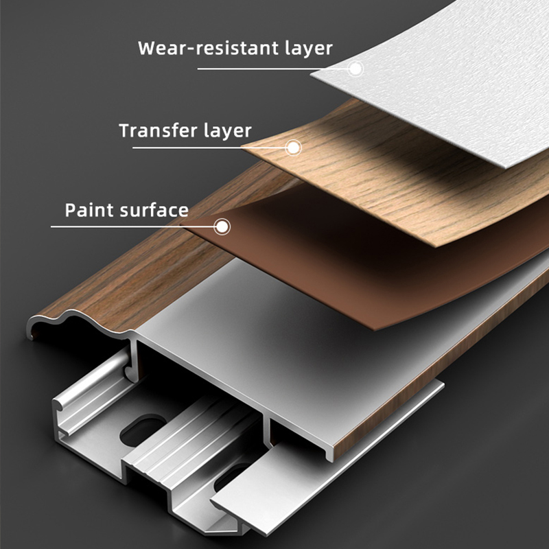 Plinthe en alliage d'aluminium de style français 50*12mm