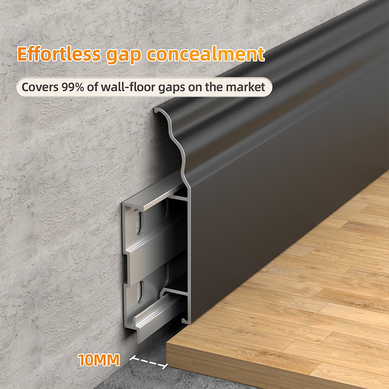 Plinthe en aluminium de style français 70*12 mm