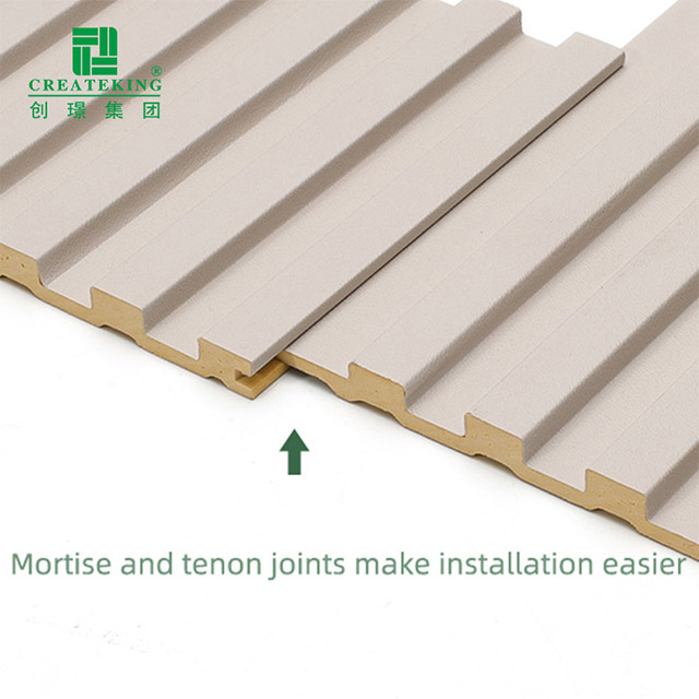 Panneaux muraux cannelés solides en PVC 130*7.8mm