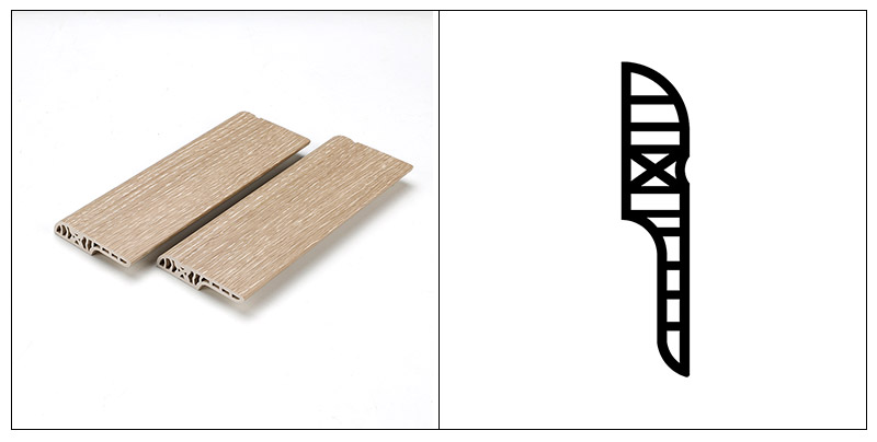 Plinthe ronde de crayon de PVC de 70*15mm