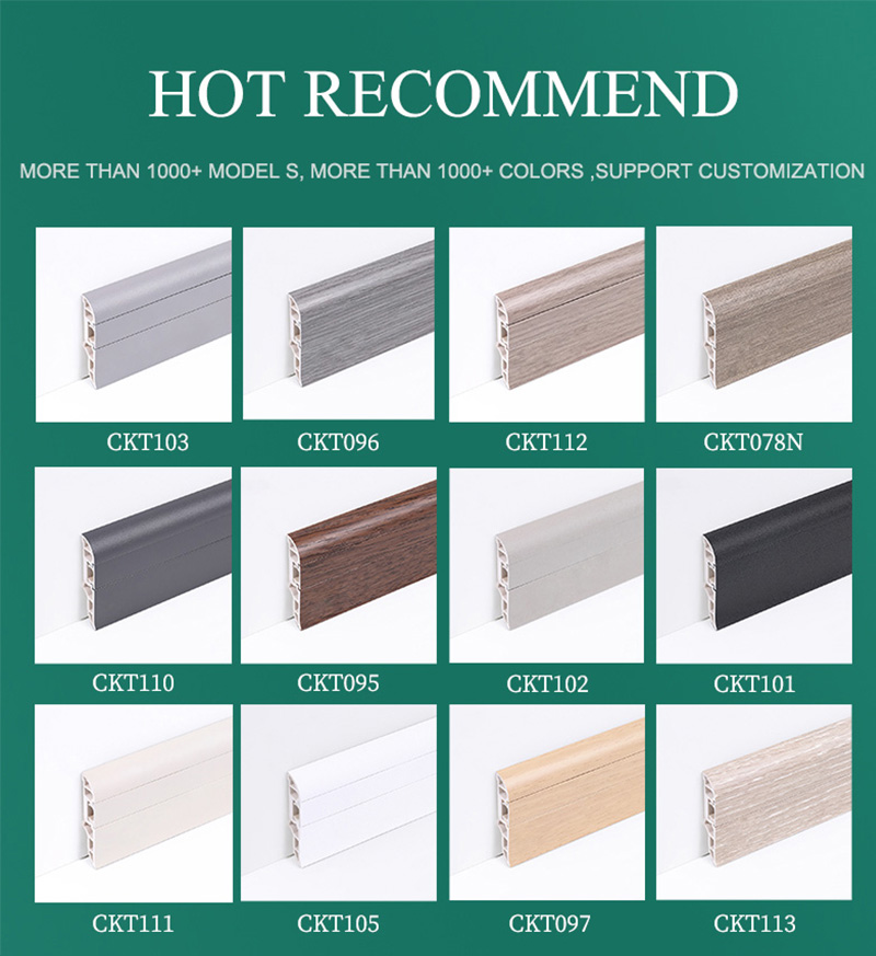 Options de plinthes en PVC