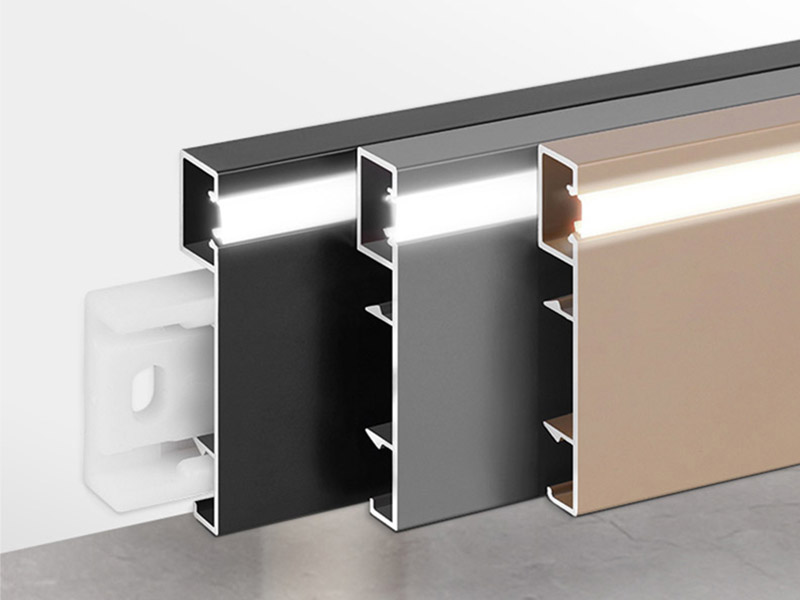Plinthe en aluminium LED 50*9mm