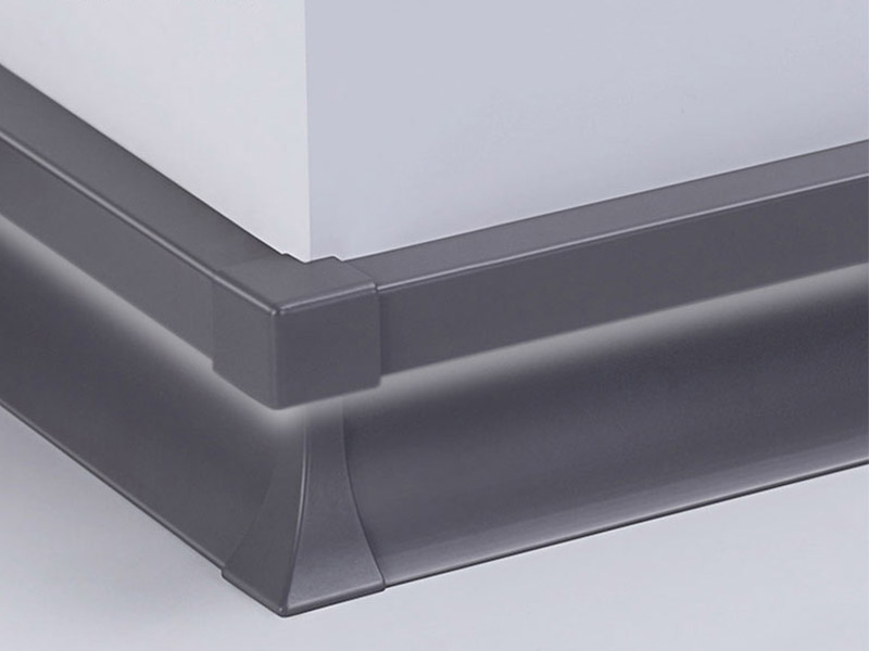 Plinthe en aluminium LED 80*9mm