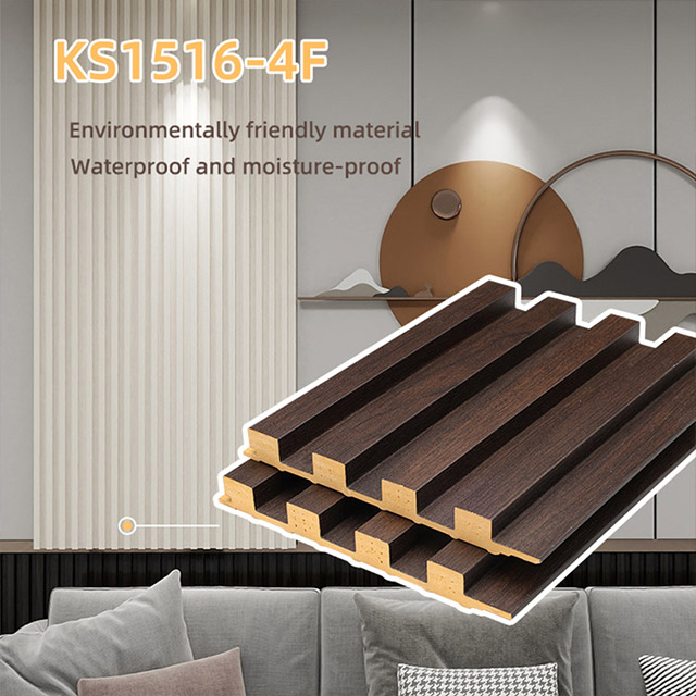 Panneaux muraux solides cannelés écologiques de 159 * 16 mm