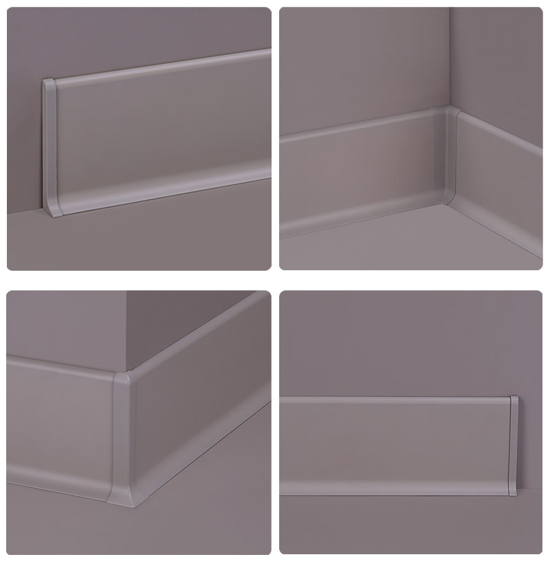 Plinthe de plancher en aluminium de 80*11mm