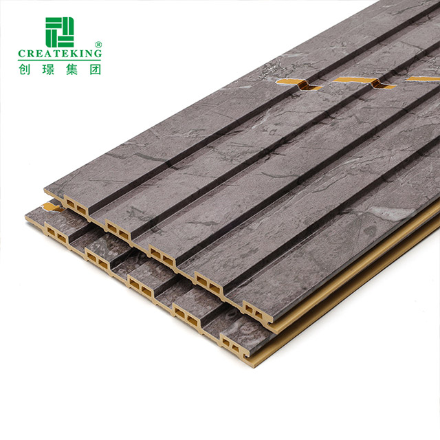 Panneau mural creux cannelé en PVC imperméable 155*17mm