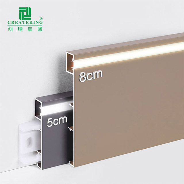 Plinthe en aluminium LED 50*9mm