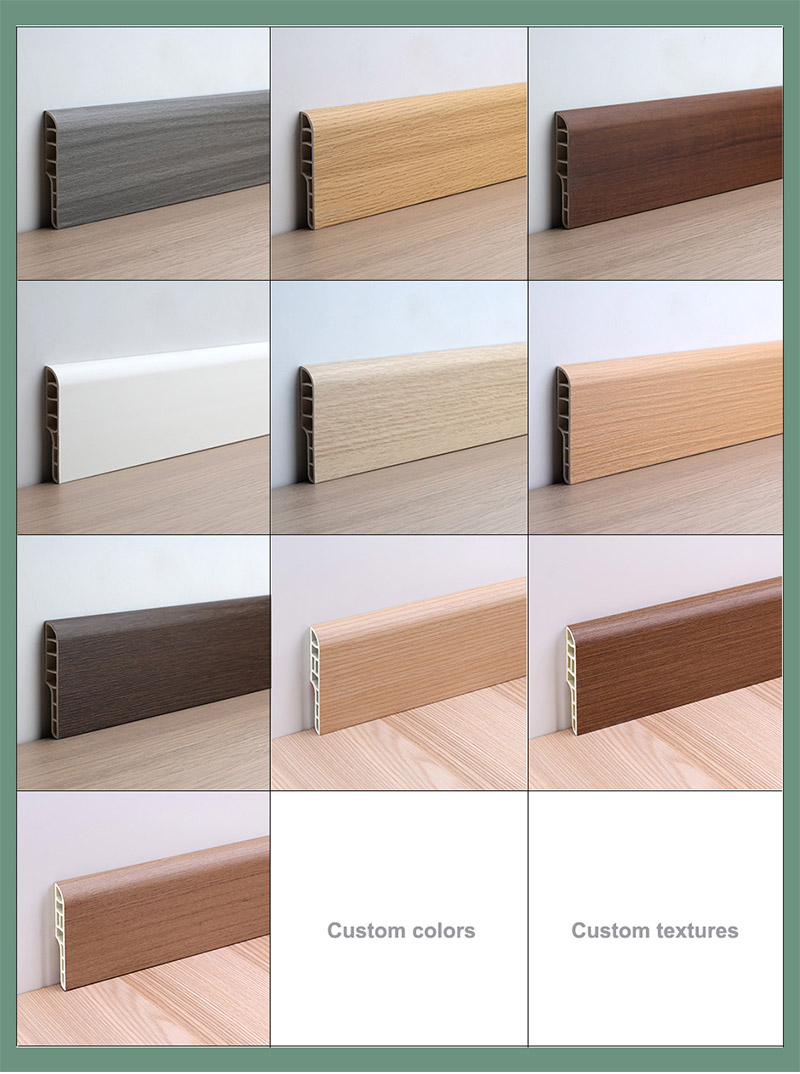 Plinthe de crayon de PVC de 70*12mm