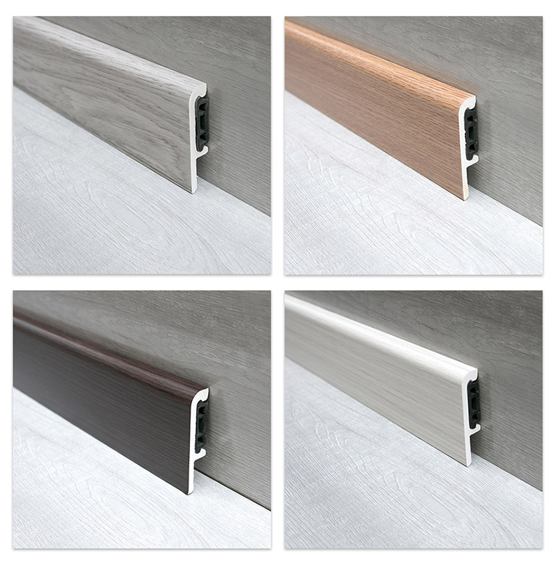 Plinthe &agrave; clipser en PVC 75*15 mm
