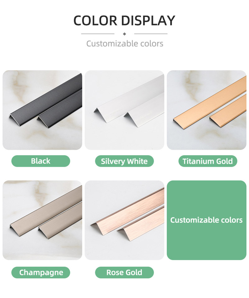 Bande de protection de bord de sol en aluminium en forme de L