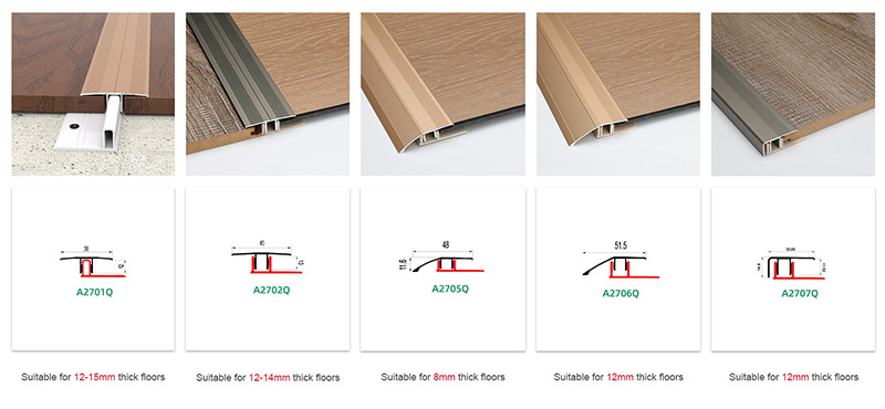 R&eacute;ducteur de plancher en alliage d'aluminium