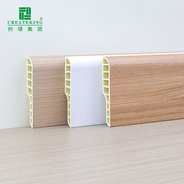 Plinthe ronde de crayon de PVC de 75*15mm