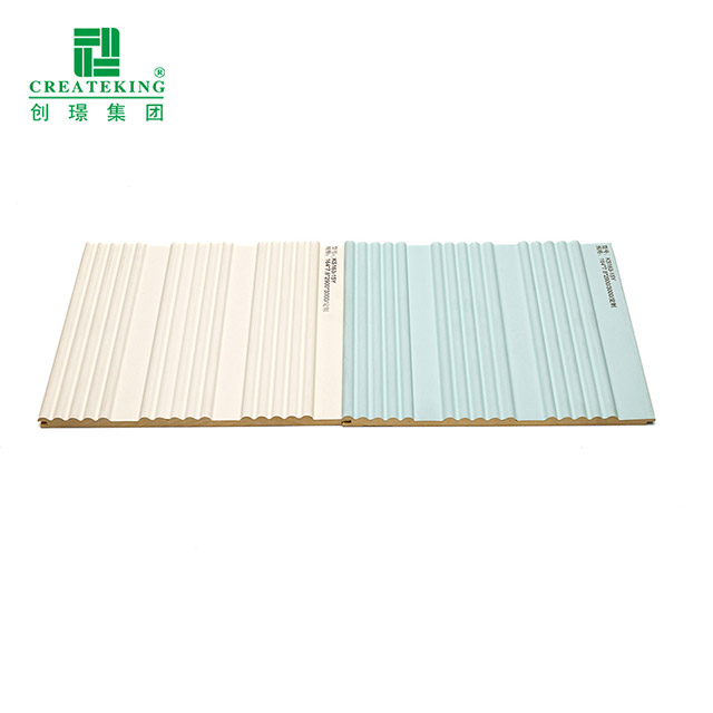 Panneau mural cannelé solide incurvé de 164 * 7,8 mm