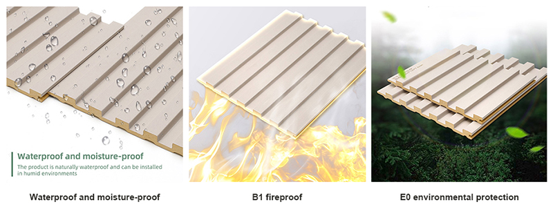 Panneaux muraux cannel&eacute;s solides en PVC 130*7.8mm