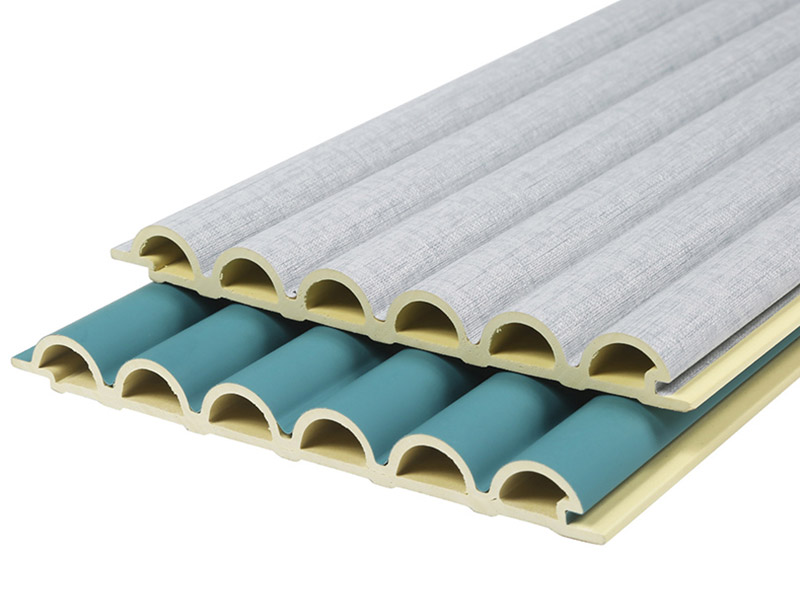 Panneau mural WPC de conception en demi-cercle de 158 * 15 mm