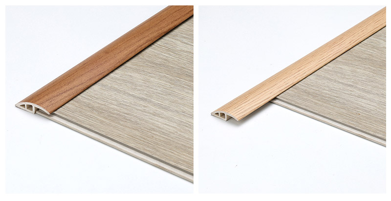 R&eacute;ducteur de rev&ecirc;tement de sol en PVC &agrave; grain de bois 28*5 mm