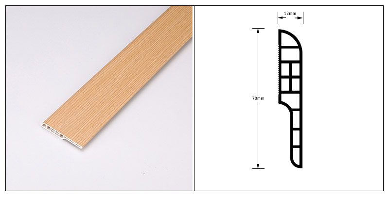 Plinthe Bullnose SPC 70*12mm