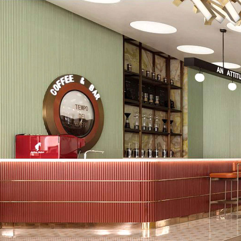 Panneau mural WPC de conception en demi-cercle de 158 * 15 mm