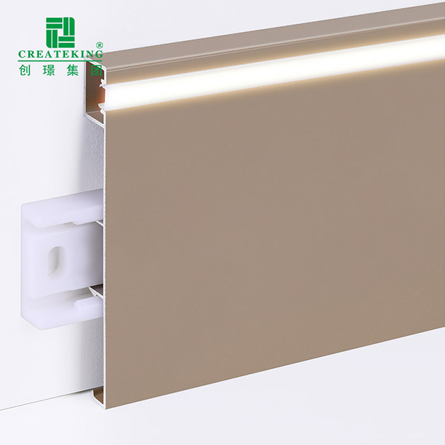 Plinthe en alliage d'aluminium LED 80*9mm