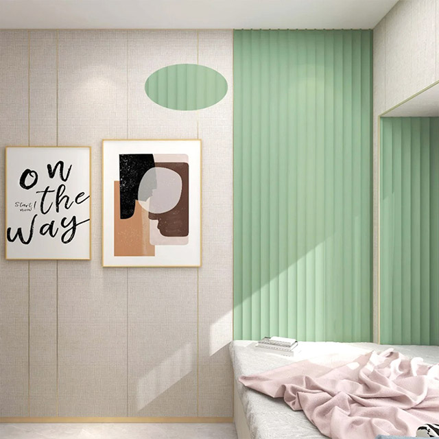 Panneaux muraux cannelés en PVC à arc intérieur de 51,7*15 mm