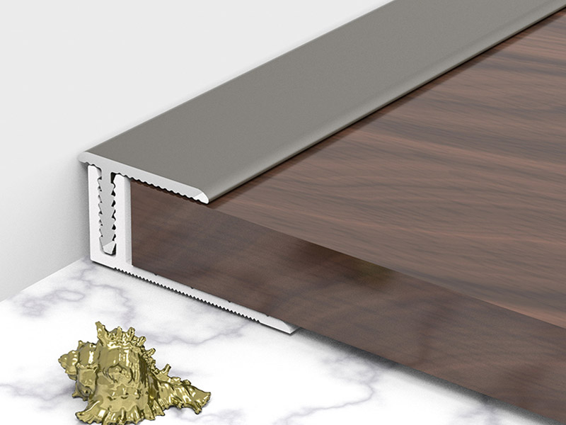 Garniture de bord de sol en alliage d'aluminium simple face en forme de T de 18 x 11,3 mm