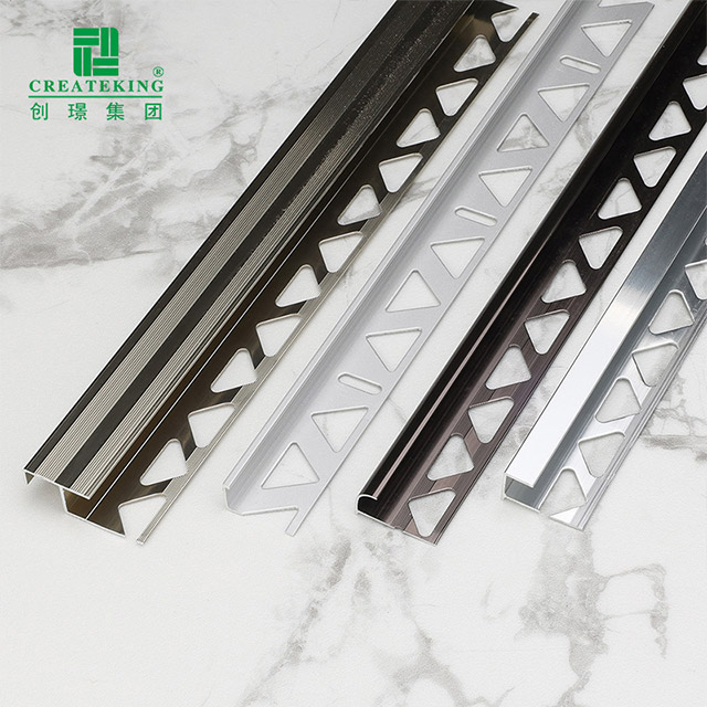 Garniture de carrelage en aluminium en forme de L de 11,8x23 mm