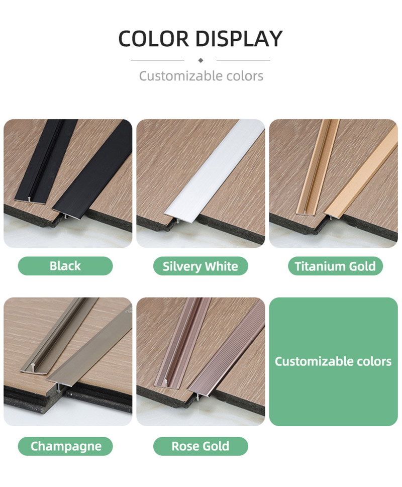 Bande de transition en aluminium en forme de T