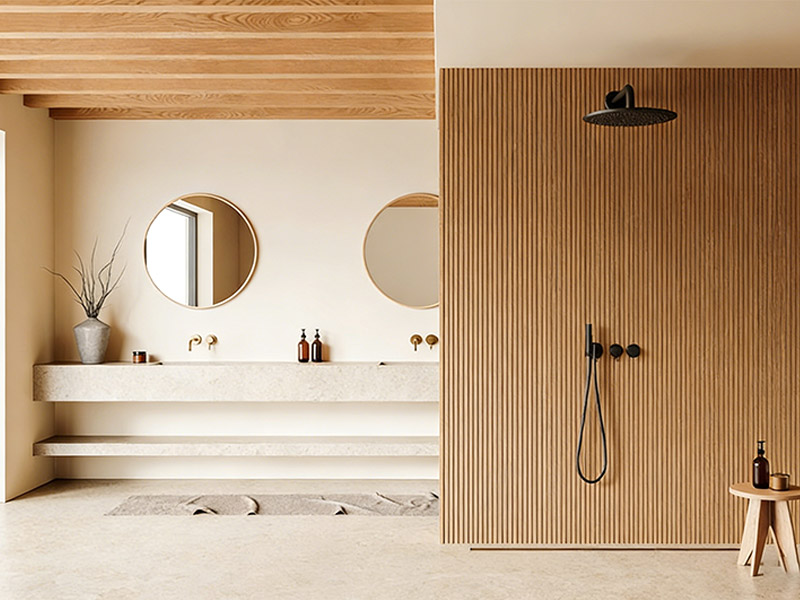 Panneaux muraux WPC pour salle de bain