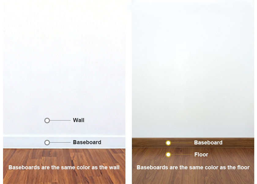 Les plinthes doivent-elles correspondre à la couleur du mur ou du sol ?