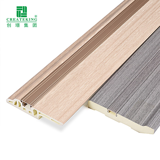 plinthe cachée de clou de langue d'agneaux de PVC de 75*15mm