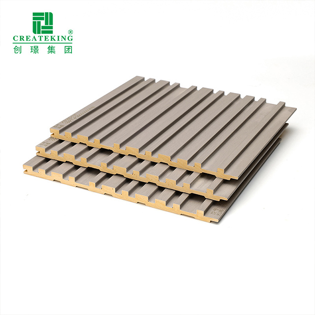 Panneaux muraux cannelés solides en PVC anti-moisissure 165*7,8 mm