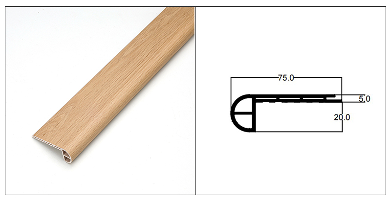 Bandes de nez de marche SPC 75*25mm
