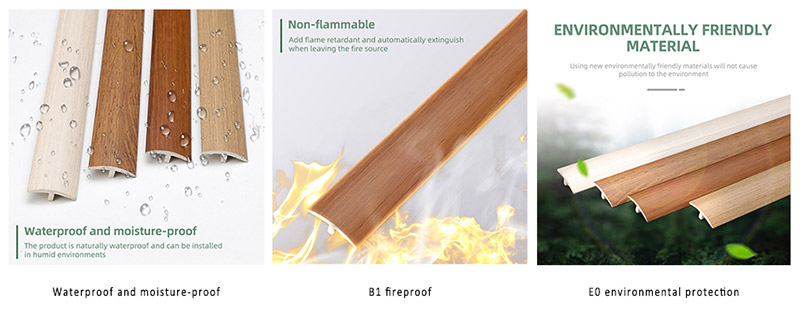 Bandes de transition de sol SPC en forme de T de 25 * 4 mm