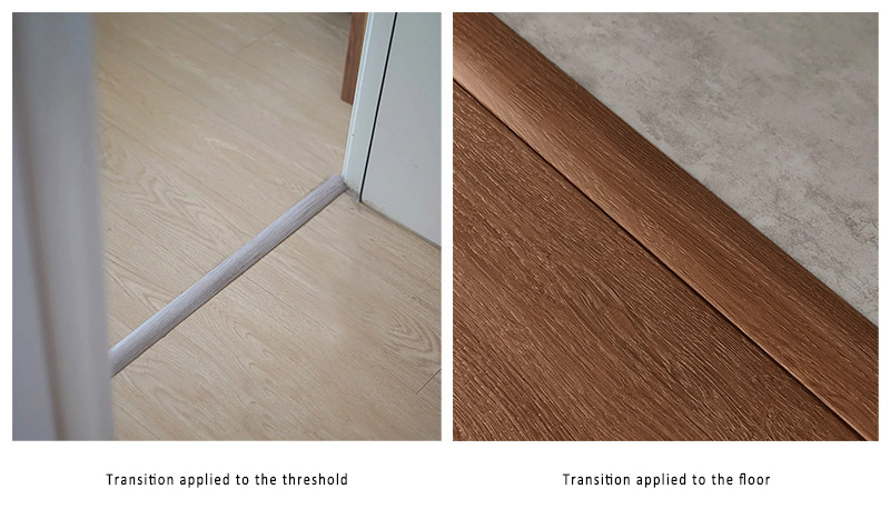 Bandes de transition de sol SPC en forme de T de 25 * 4 mm